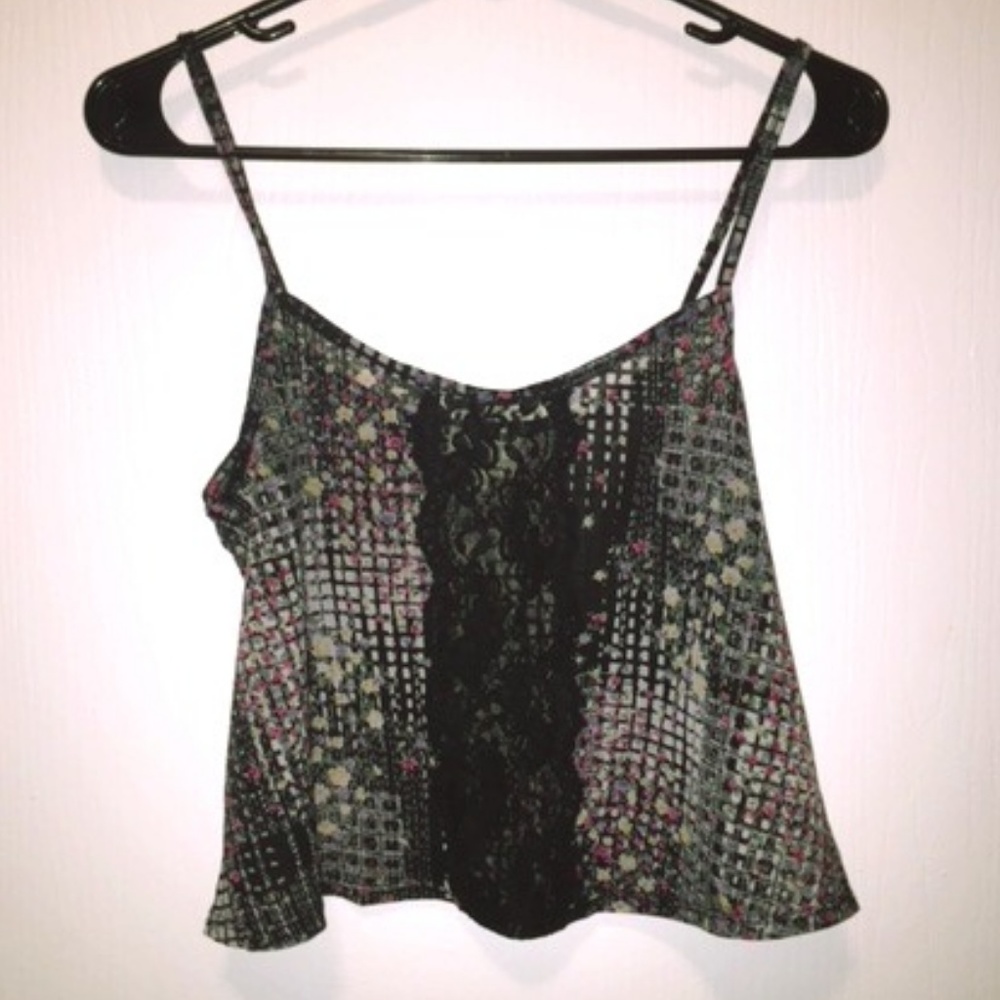 L.A. Hearts Pacsun Sheer Floral Lace Tank Top